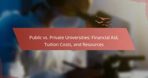 Public vs. Private Universities: Financial Aid, Tuition Costs, and Resources
