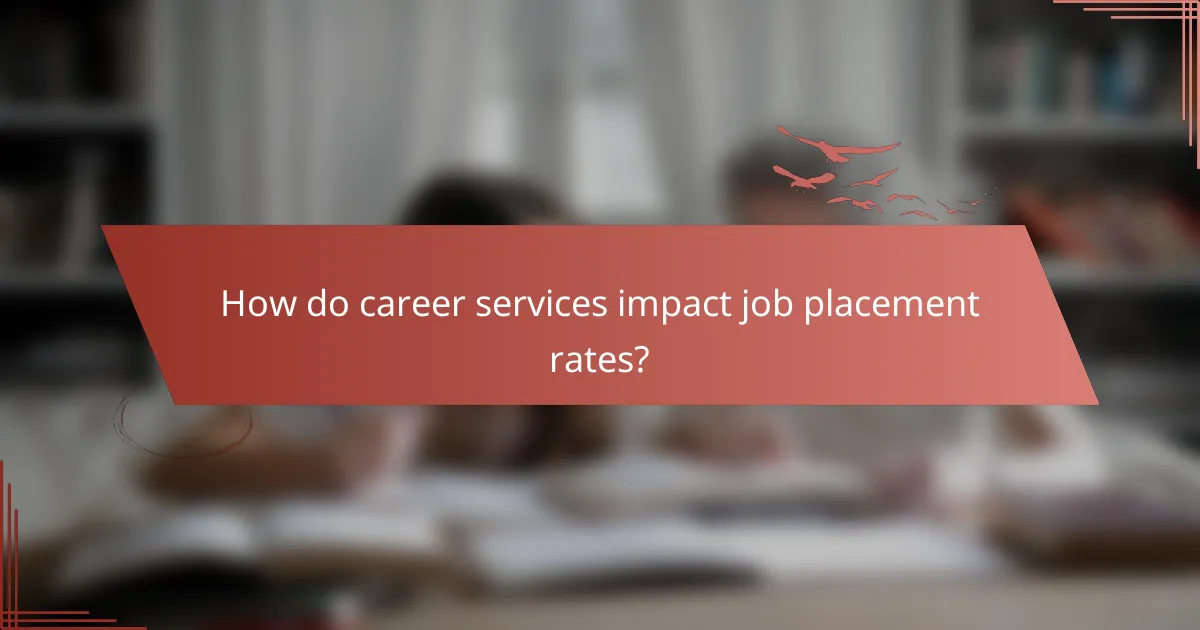 How do career services impact job placement rates?