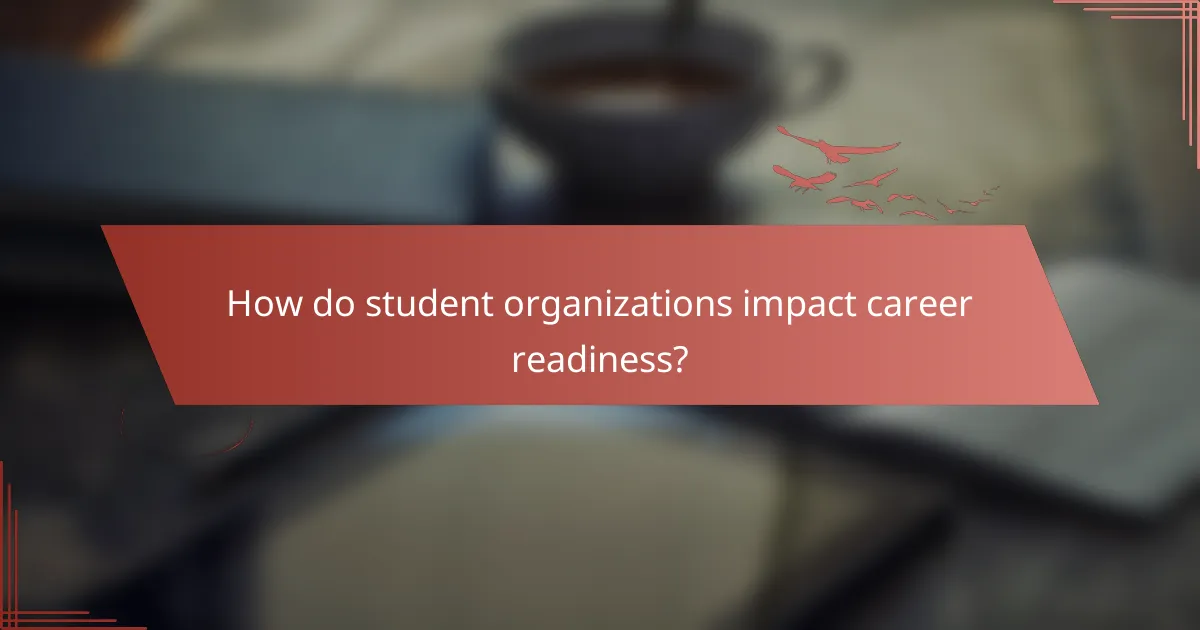 How do student organizations impact career readiness?